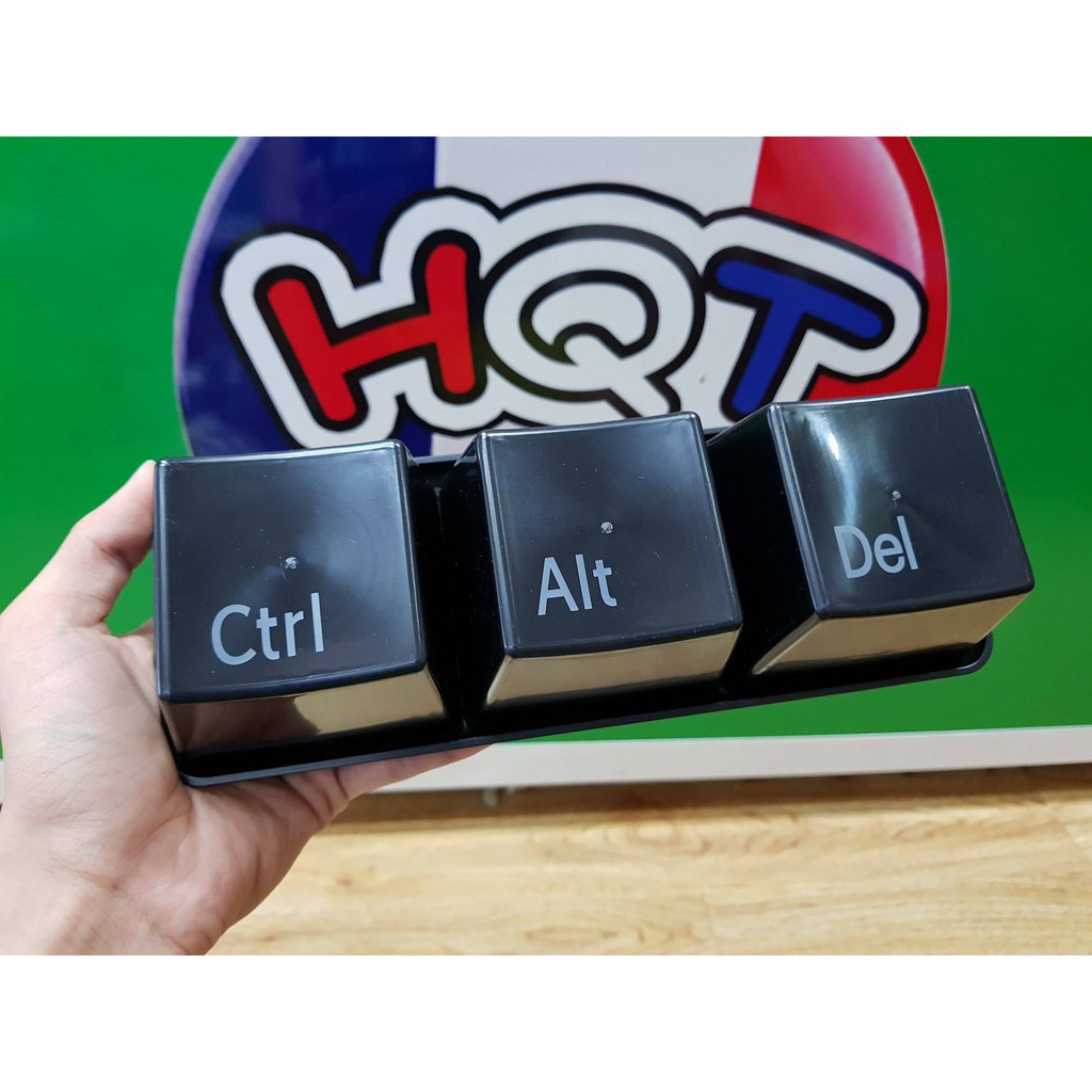 Bộ 3 ly nhựa hình phím CTRL - ALT - DEL