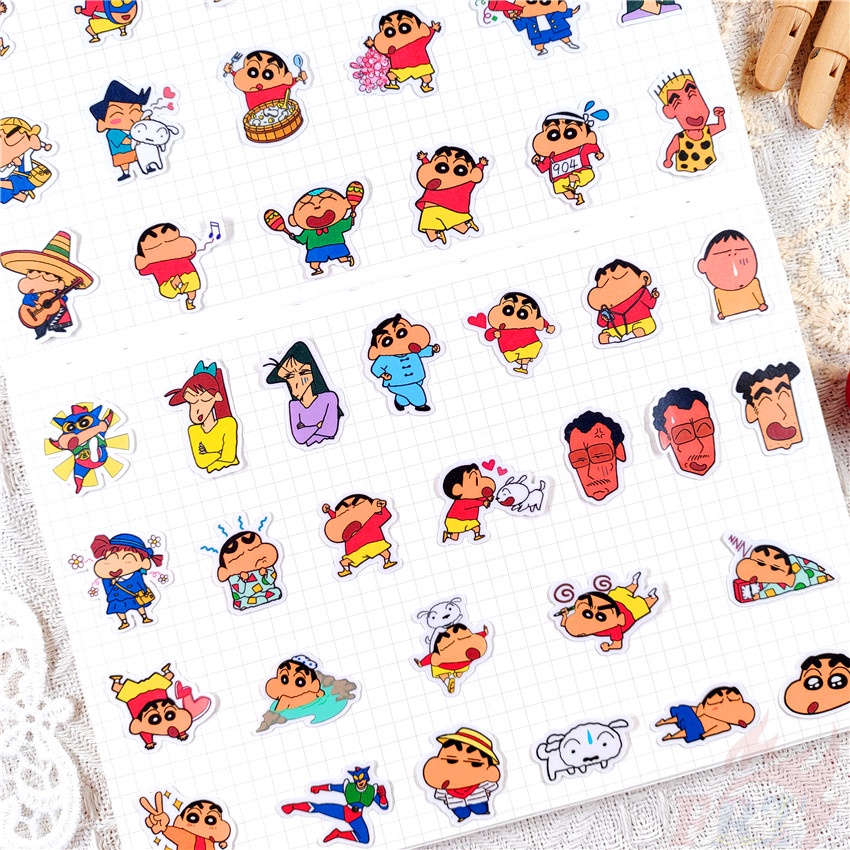 ★★★ Sticker Dán Trang Trí Nhật Ký Hình Cậu Bé Bút Chì Shin-chan Q-5 ★★★ Bộ 50 Miếng Dán Trang Trí Album Thời Trang DIY Kích Thước 2~3cm