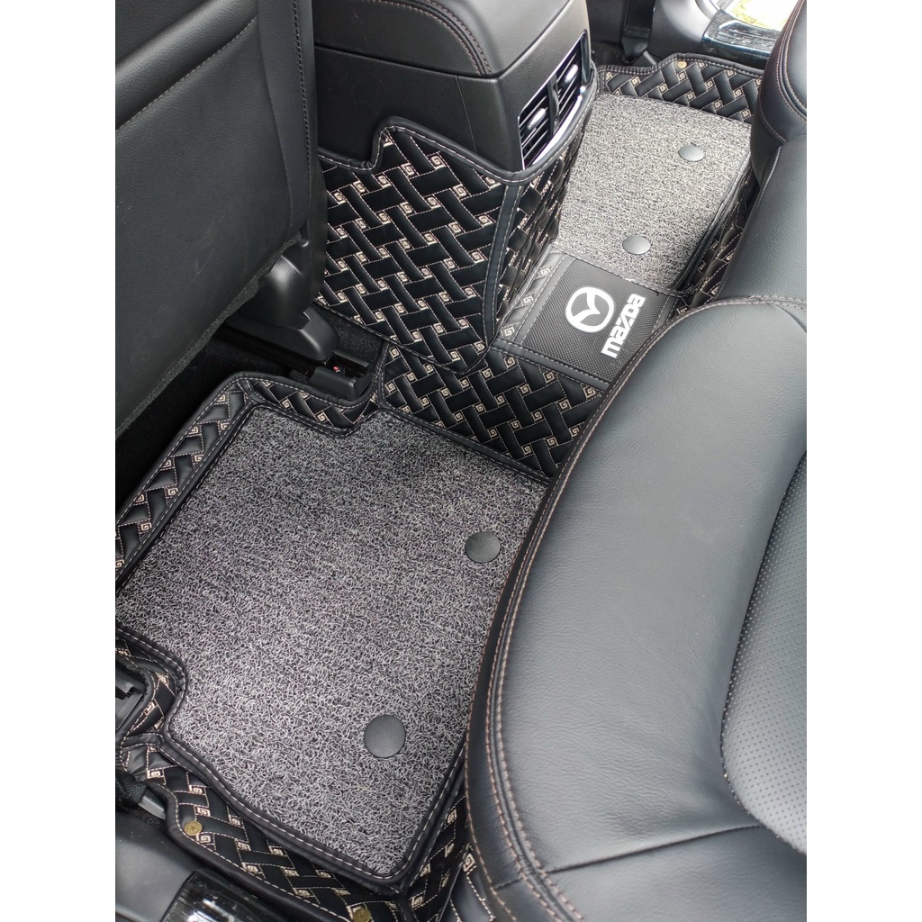 Thảm 6D cho xe Mazda CX5  2018 - 2022 không mùi chống nước trải kín sàn xe kèm rối và logo
