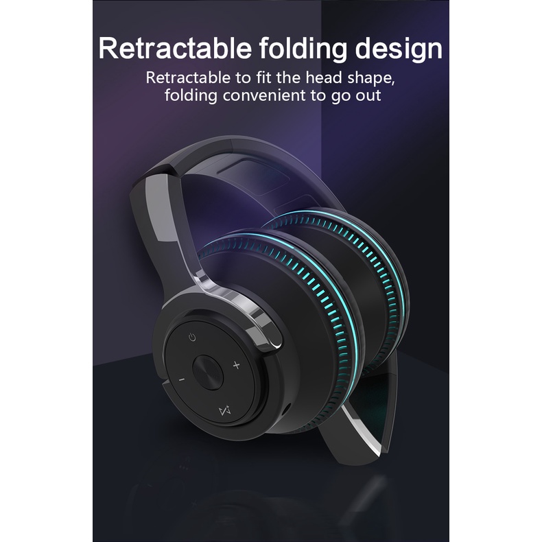 Tai nghe chụp tai Bluetooth Newmsnr H2 tích hợp micro thời lượng 24 giờ có thể xếp gọn gàng tiện dụng