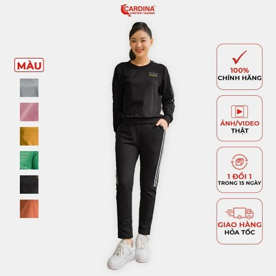 Bộ Đồ Thu Đông Nữ 𝐂𝐀𝐑𝐃𝐈𝐍𝐀 Chất Nỉ Cao Cấp Dáng Thể Thao, Năng Động 2NIF04