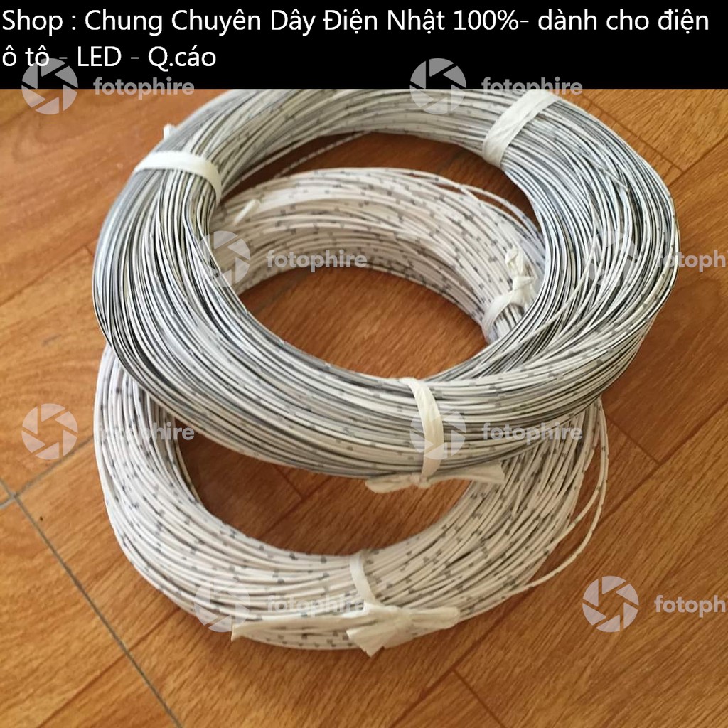 Dây điện nhật 0,85mm 100m màu trắng, Chuyên cho điện ô tô