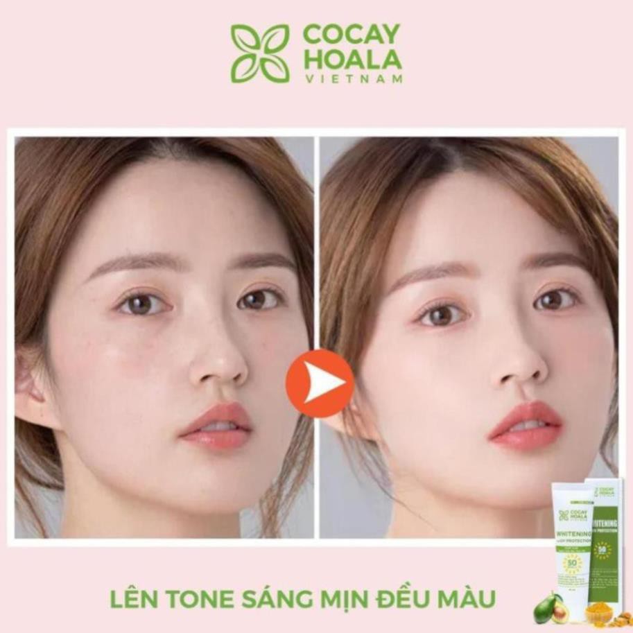 Kem trang điểm chống nắng Bơ Nghệ kiềm dầu, nâng tone tự nhiên dưỡng da se mịn lỗ chân lông Cocayhoala SPF50/PA+++ 30ml | BigBuy360 - bigbuy360.vn