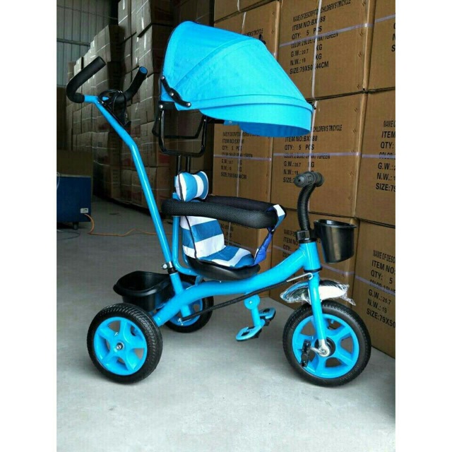 Xe đẩy cho bé 3 bánh có mái che