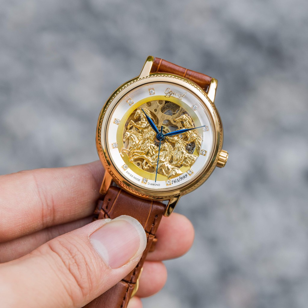 Đồng hồ Nam Ogival cơ, dây da, bảo hành 12 tháng- Đồng hồ Ogival nam MTP-STORE | BigBuy360 - bigbuy360.vn