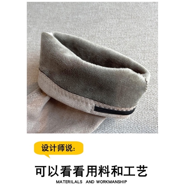 [Có Sẵn] Boots đùi da lộn lót lông gót vuông cao 7cm chống tụt có khoá kéo | BigBuy360 - bigbuy360.vn