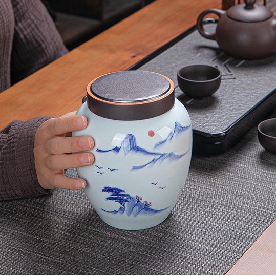 Bình trà, lọ đựng gia vị decor nhà cửa