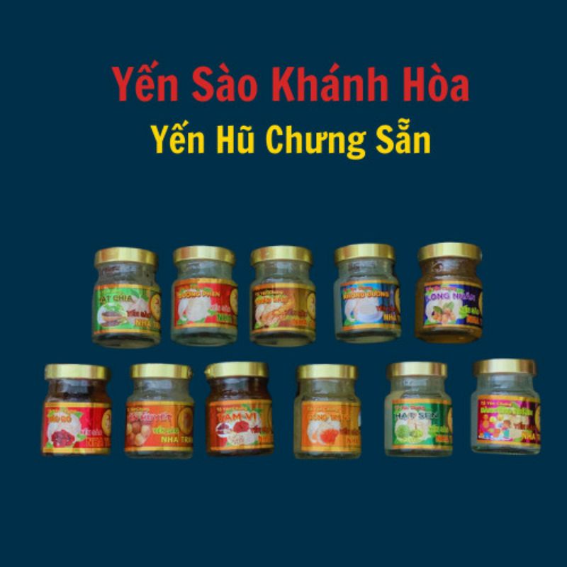 Yến Hũ Chưng Sẵn - Combo 12 hũ Đủ Vị - Yến Sào Khánh Hòa - Tiện Lợi Sử Dụng Ngay Cho Gia Đình