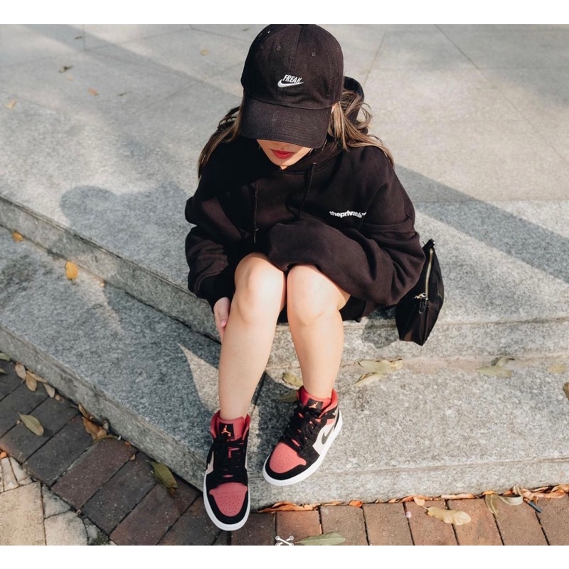 Giày Sneaker JD Đen Đỏ Mận Cổ Cao Cao Cấp  Giày Thể Thao Nam Nữ