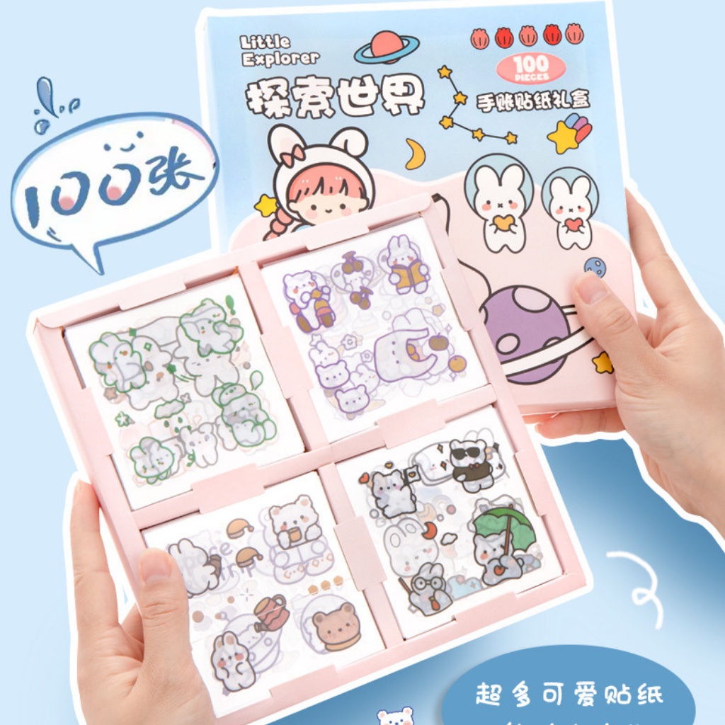 Bộ Sticket dán sổ sách/ notebook / decor bình nước siêu cute nhiều mẫu giá rẻ