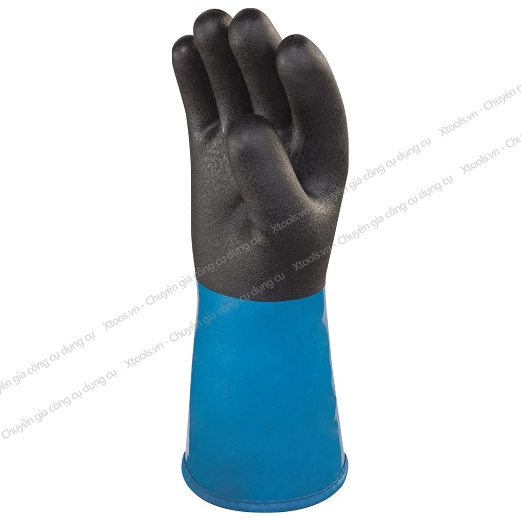 Găng tay chịu lạnh Deltaplus VV837, bao tay chống lạnh -40 độ C, chống hóa chất, phủ Nitrile chống trượt, linh hoạt cao