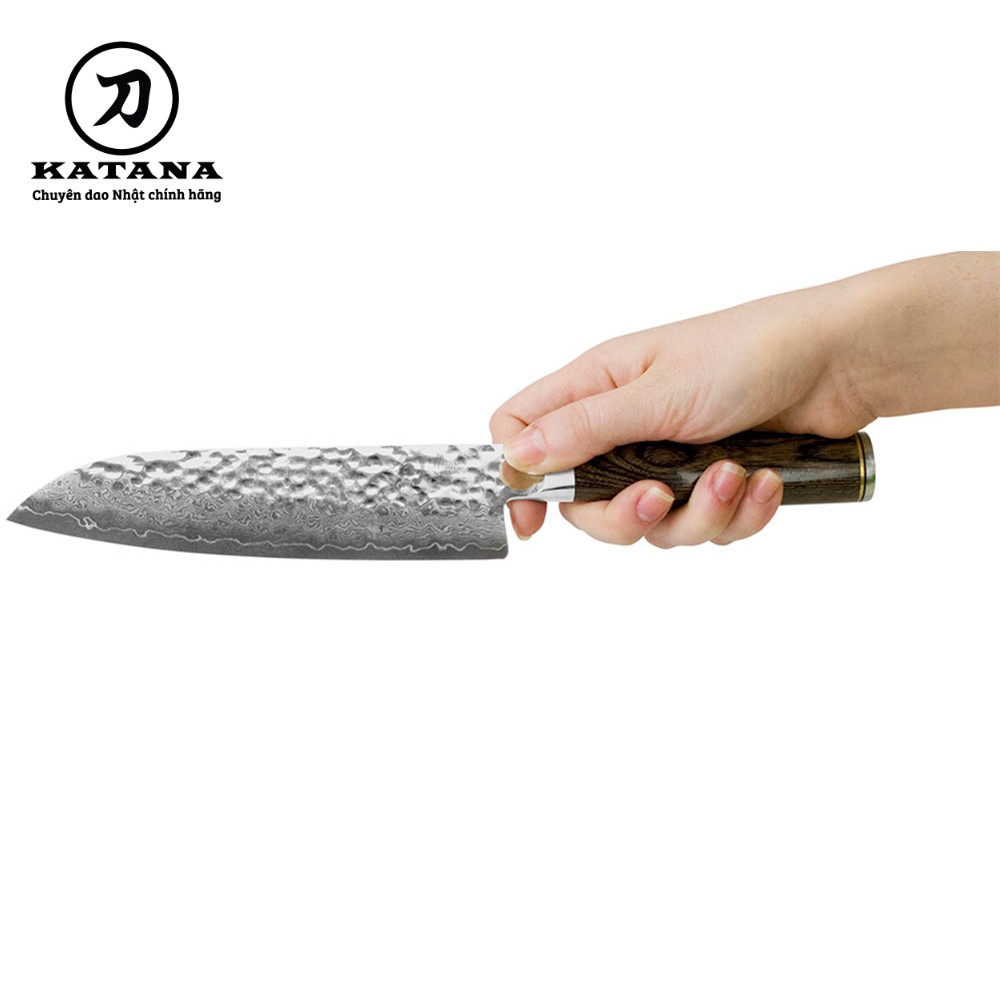 Dao bếp Nhật cao cấp Shun Premier Santoku - Dao thái đa năng thép Damascus TDM0702 (178mm)