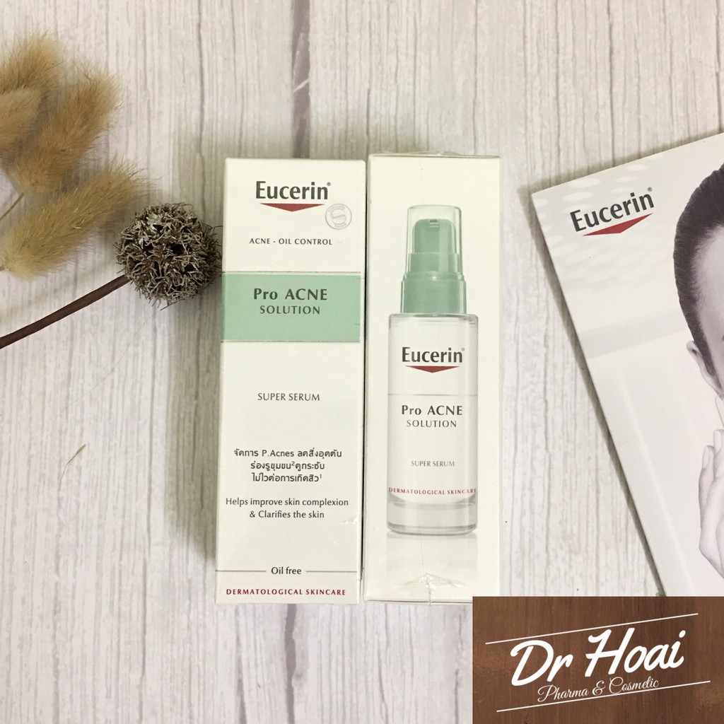 Serum Giảm Mụn Eucerin Pro Acne Solution Super Serum 30ml, Mờ Sẹo Giảm Nhờn - Tinh Chất Proacne Oil Control