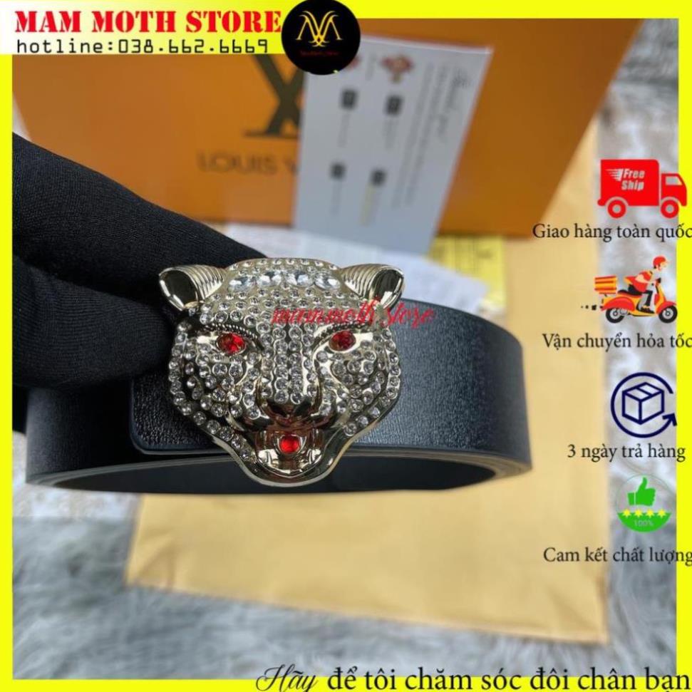 Dây lưng nam, dây nịt da bò nguyên tấm,mặt báo đính dá cao cấp, T34 Shop MAMMOTH Tốt ⚠️