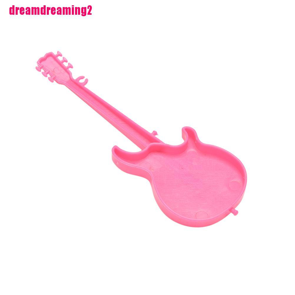 Mô Hình Đàn Ghita Màu Hồng Xinh Xắn Cho Búp Bê Barbie