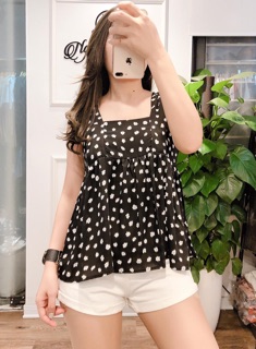 Áo 2 dây chấm bi