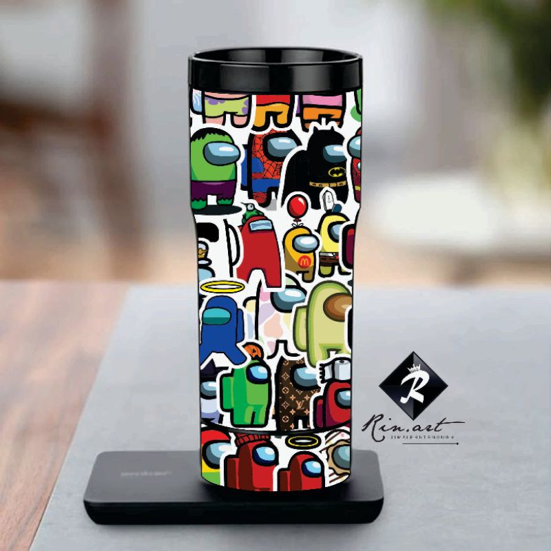 Bộ 200 sticker chủ đề Among Us chất liệu chống nước dán trang trí vali mũ bảo hiểm xe máy laptop điện thoại