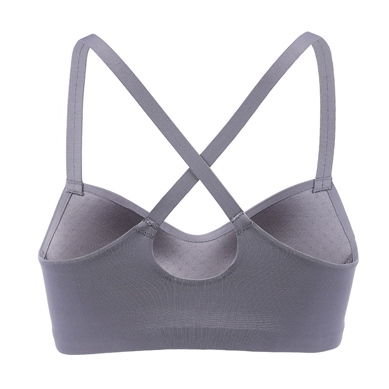 2020 new lingerie women's bra, yoga, fitness, cross-back sports bra without rims and traces.