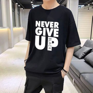 [BÃO HÈ] ÁO THUN TAY LỠ OVERSIZE NEVER GIVE UP sales off toàn shop