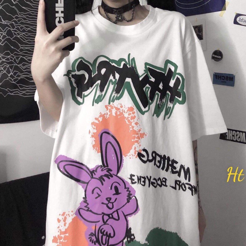 Áo phông vảy sơn thỏ tím HT11