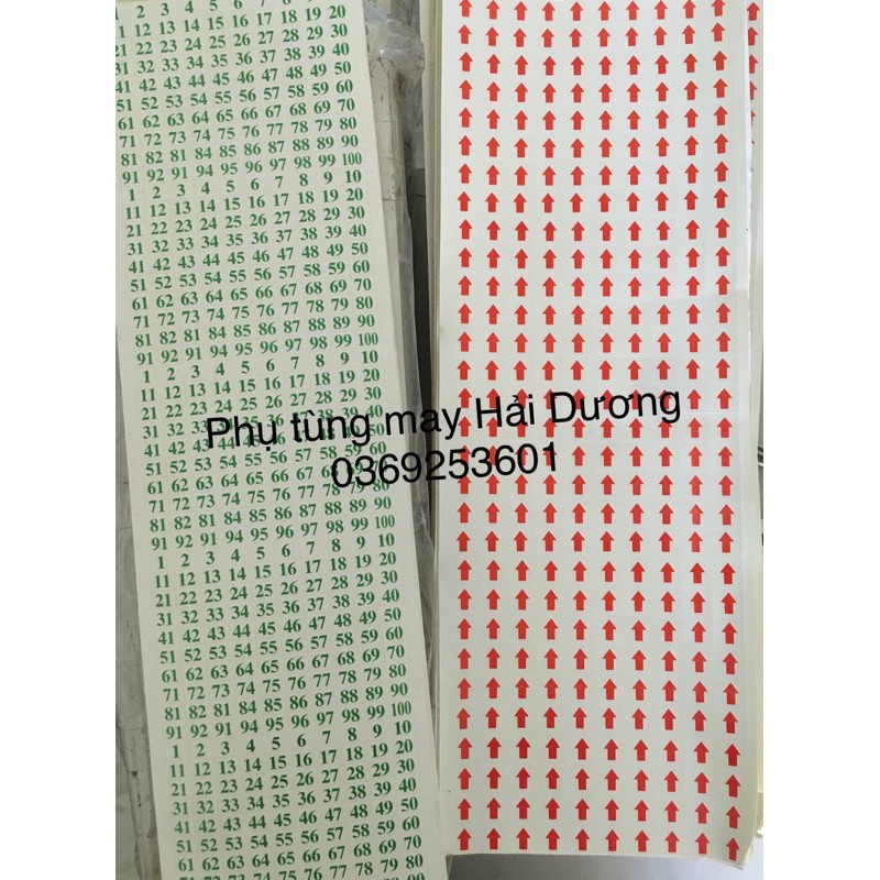 Giấy dán lỗi, đánh số