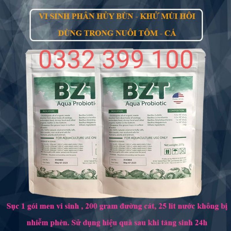 combo 2 gói vi sinh xử lý đáy ao ,khử mùi hôi #bzt227g