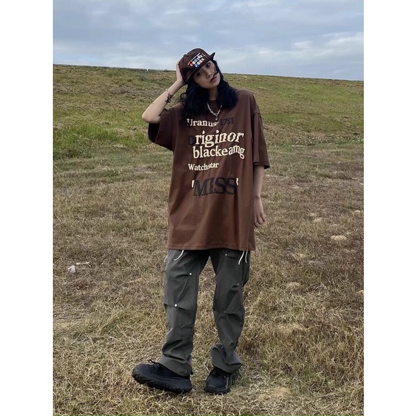 Áo Thun Tay Lỡ Unisex MISS Vải Tici Form Rộng - 84unisex