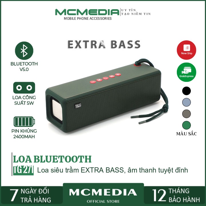 Loa Bluetooth Nghe Nhạc Hay Công Suất Lớn 10W Âm Thanh Siêu Trầm Extra Bass Pin Trâu Hỗ Trợ Bluetooth, Thẻ Nhớ, USB, AUX