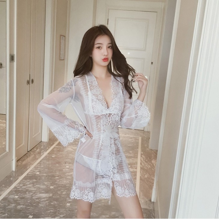 [Che tên] Combo 2 áo choàng ngủ trong suốt sexy | BigBuy360 - bigbuy360.vn