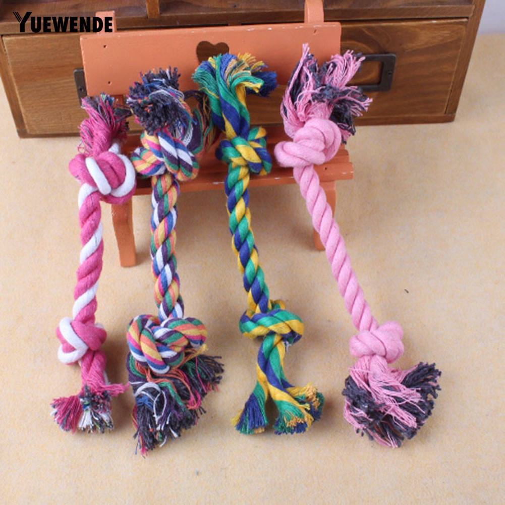 Đồ chơi gặm nhấm từ dây thừng cotton thắt nút đôi kiểu khúc xương dành cho chó cưng
