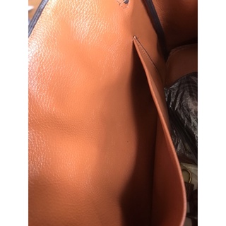 Túi hm da thật nâu bóng Size 30