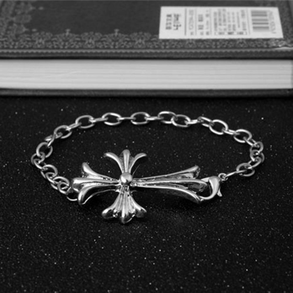 Vòng đeo tay hình thánh giá phong cách punk thời trang cho nam và nữ