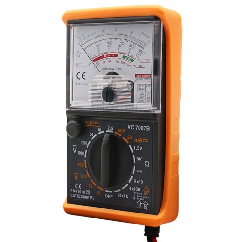 Đồng Hồ Kim Đa Năng VC7007 Đo đạc các thông số như dòng, điện áp, điện trở,.... các linh kiện điện tử hay mạch điện