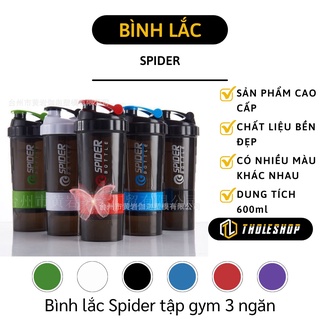 [1 ĐỔI 1] Bình Lắc Whey - Bình Nước Thể Thao, Tập Gym Đựng Protein 3 Ngăn 600ml Tiện Dụng 7875
