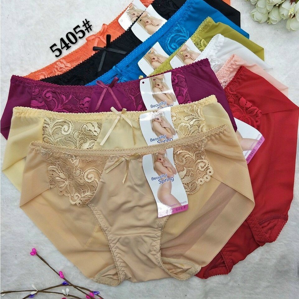 BỘ 5 QUẦN LÓT NỮ SU LỤA PHỐI REN CAO CẤP MỀM MỊN MÃ 5405 LOẠI 1 -MY LOAN 42