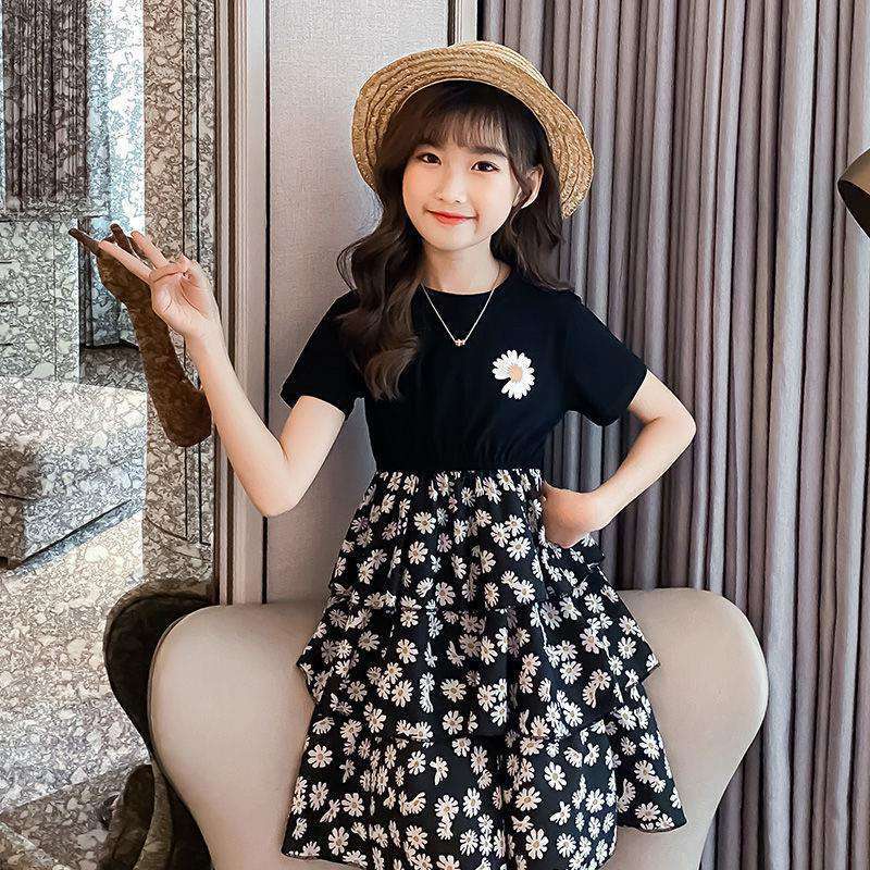 Đầm Xếp Ly In Hoa Thời Trang Xuân Hè Năm Mới 2022 Dành Cho Bé Gái 8 10 12 Tuổi