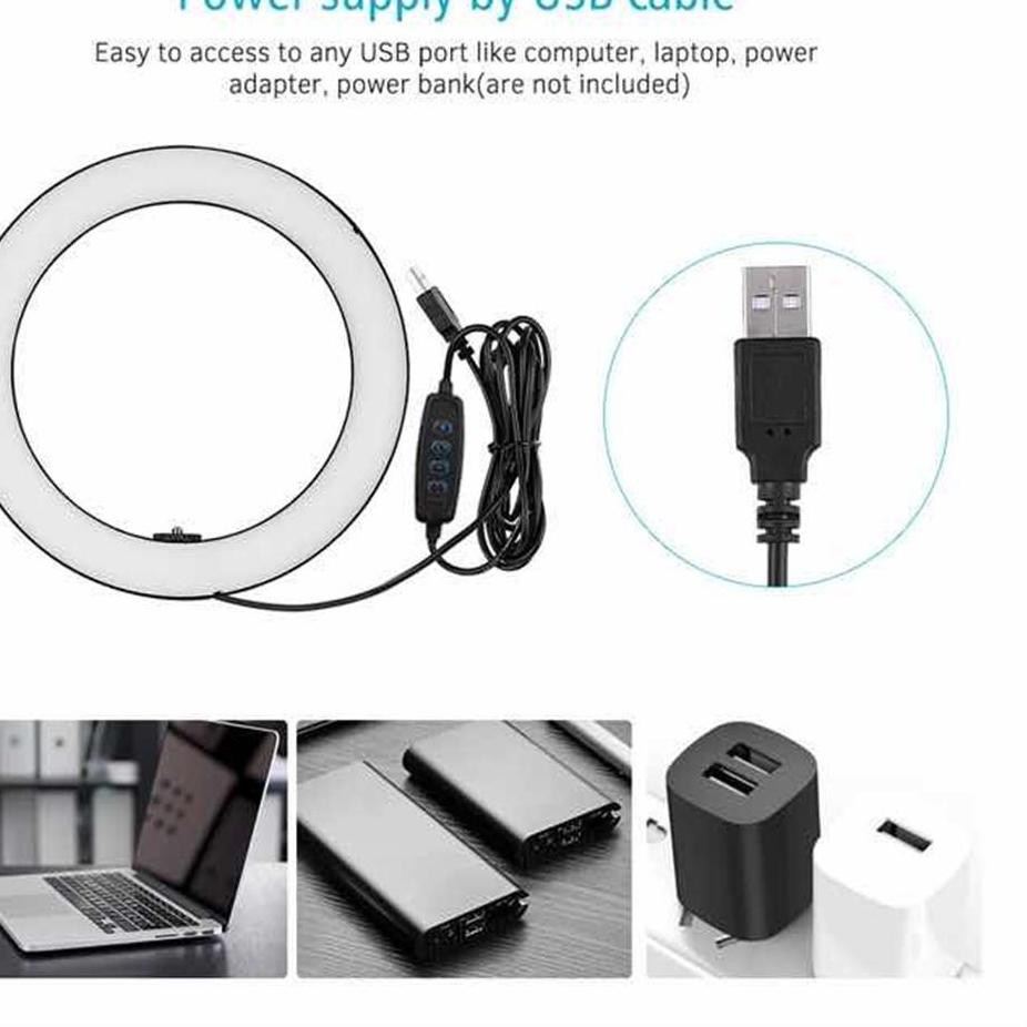 Giá Đỡ Ba Chân 3ft + Vòng Đèn Led + 3 Chế Độ Chiếu Sáng Hỗ Trợ Chụp Ảnh Selfie Cho Điện Thoại | BigBuy360 - bigbuy360.vn