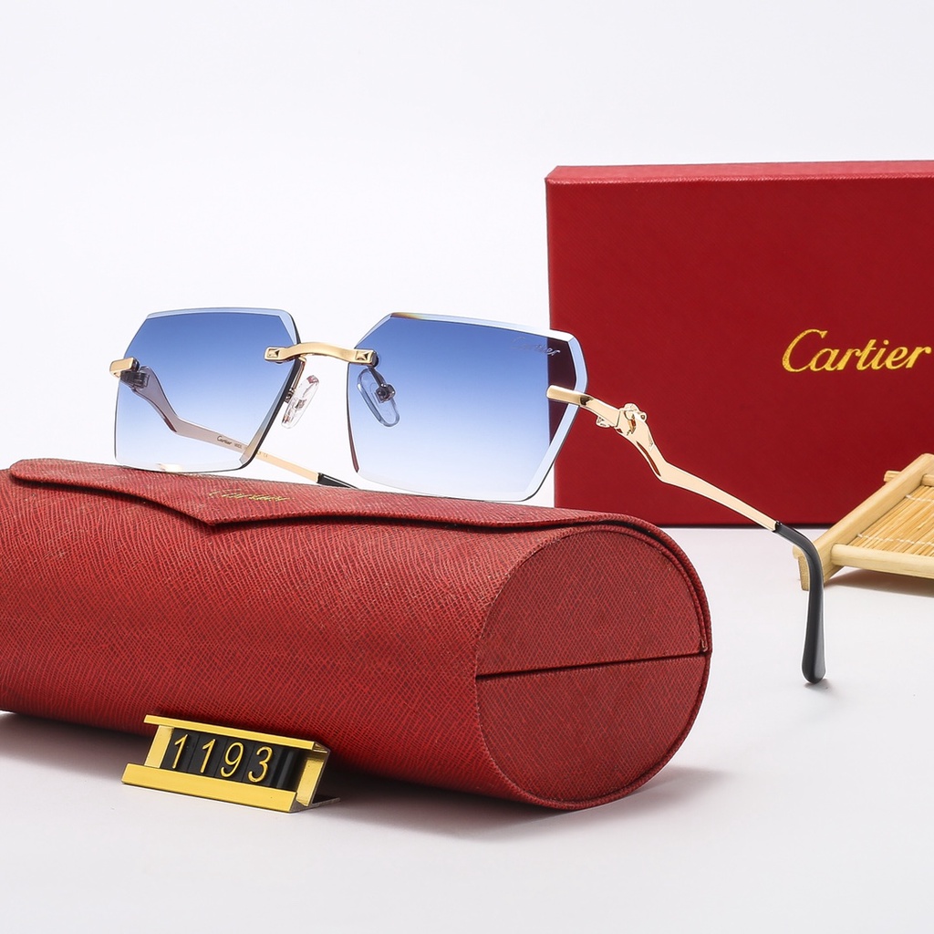 CARTIER Kính Mát Tròng Vuông Chống Tia UV400 UV400