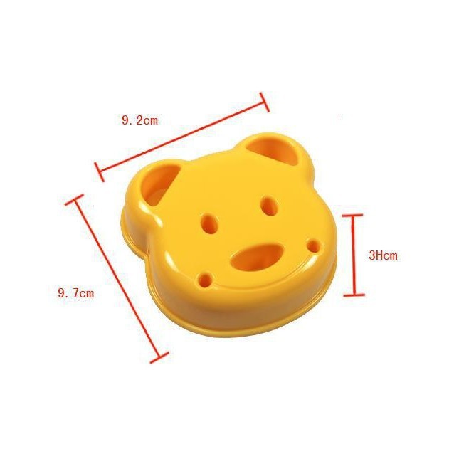 Khuôn bento ép bánh mì sandwich ,cơm hình Gấu hàng xuất Nhật