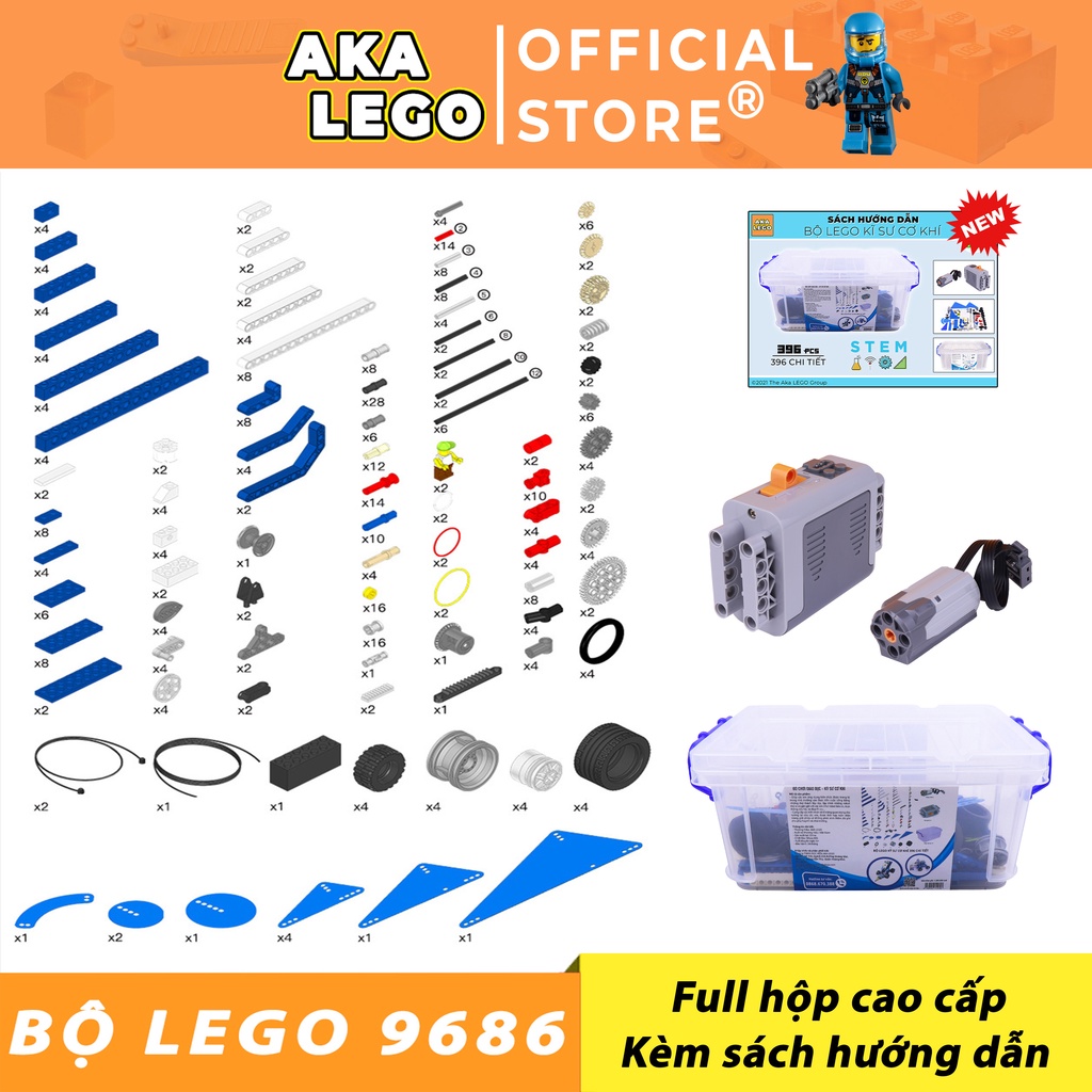 Lego 9686 kèm sách hướng dẫn dòng đồ chơi phát triển trí tuệ cho bé 6+