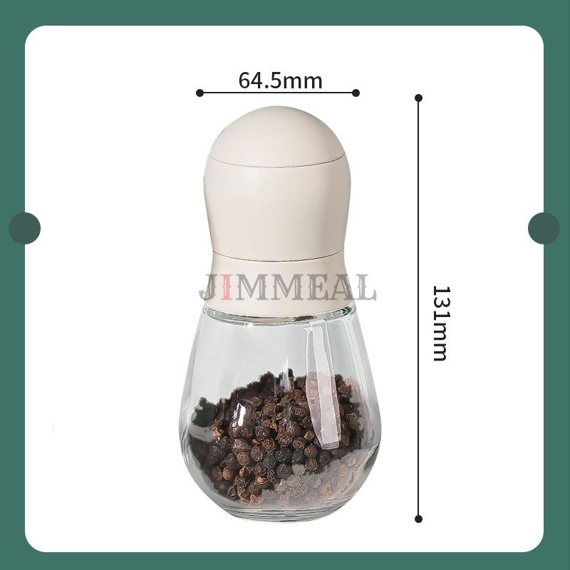 Lọ Xay Tiêu Cầm Tay, Dụng Cụ, Cối Xay Tiêu Lõi Sứ 2 Chế Độ Mịn - Thô Cao Cấp