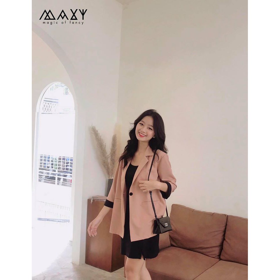 Áo khoác blazer phong cách Hàn Quốc nude blazer Maxy Workshop | BigBuy360 - bigbuy360.vn