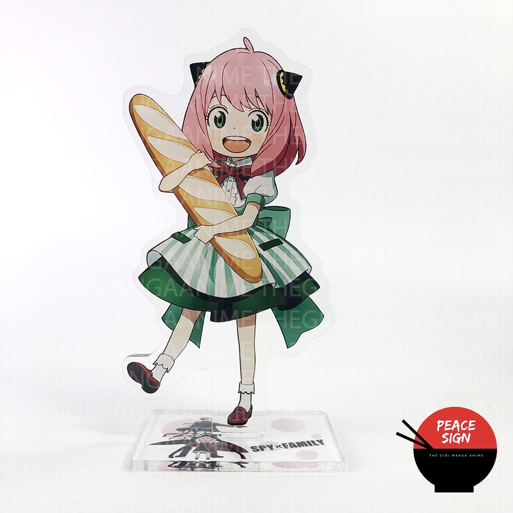 Mô hình SPY X FAMILY ver BÁNH MÌ standee Gia Đình Điệp Viên tượng mica trong acrylic anime chibi trưng bày