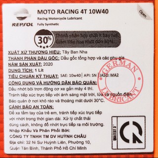 Dầu Repsol Racing 10w40 (1L)