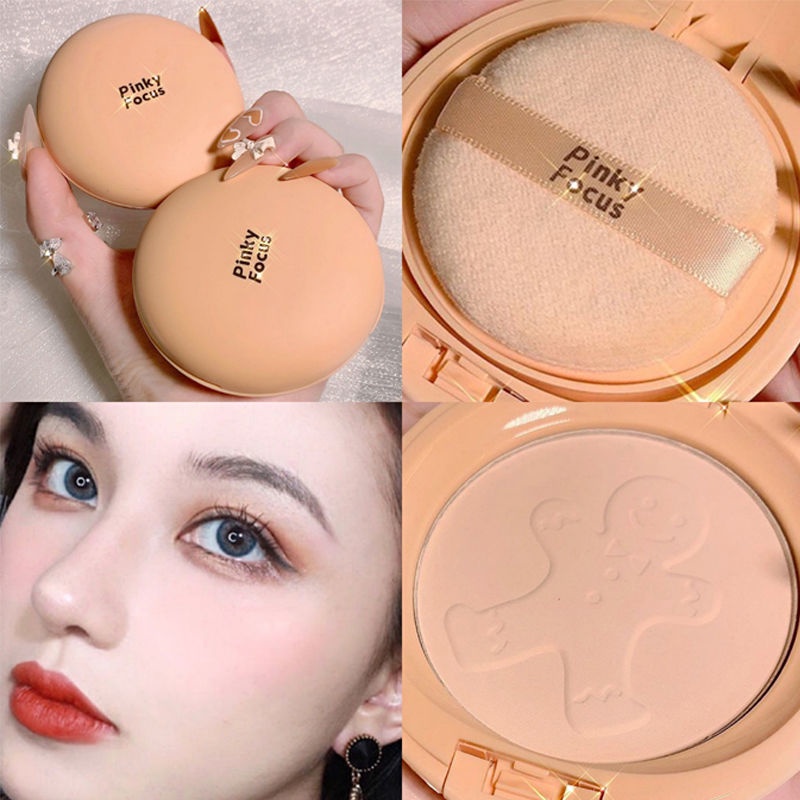 Phấn Phủ Dạng Nén Kiềm Dầu PINKY FOCUS Cố Định Nền Không Trôi