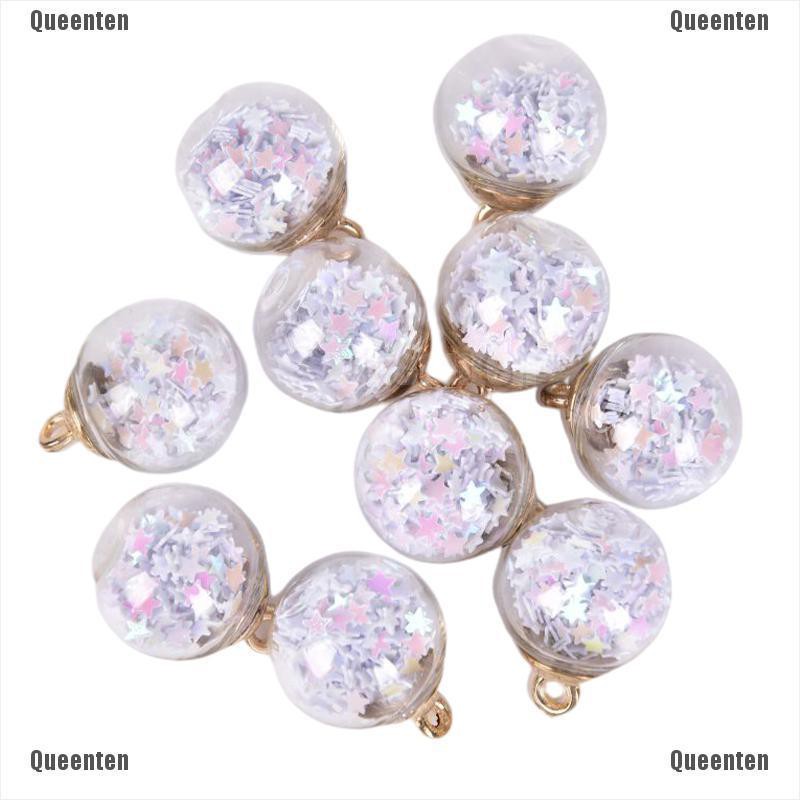 ★Nữ Hoàng★Bộ 10 Mặt Dây Chuyền Kính Hình Ngôi Sao Năm Cánh