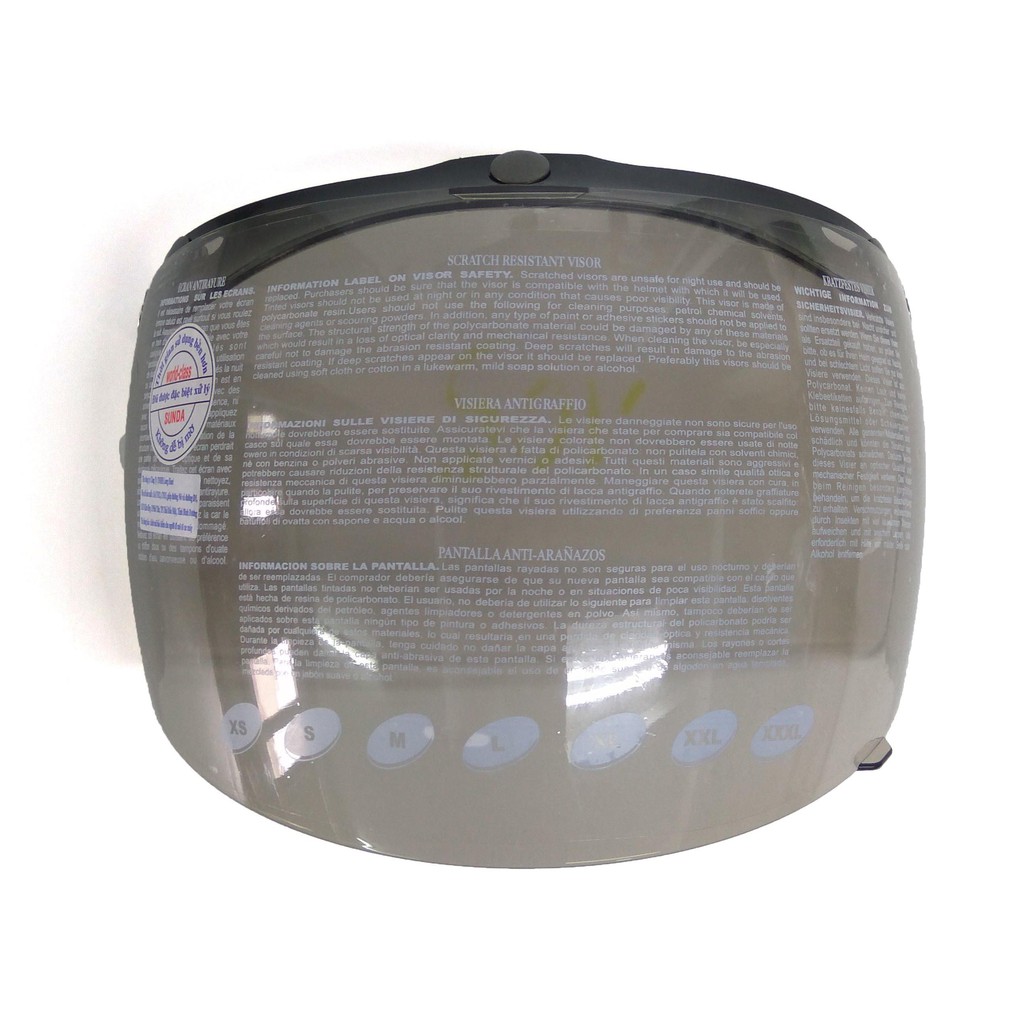 Kính rời gắn mũ 3/4 nửa đầu 1/2 P dạng lồi