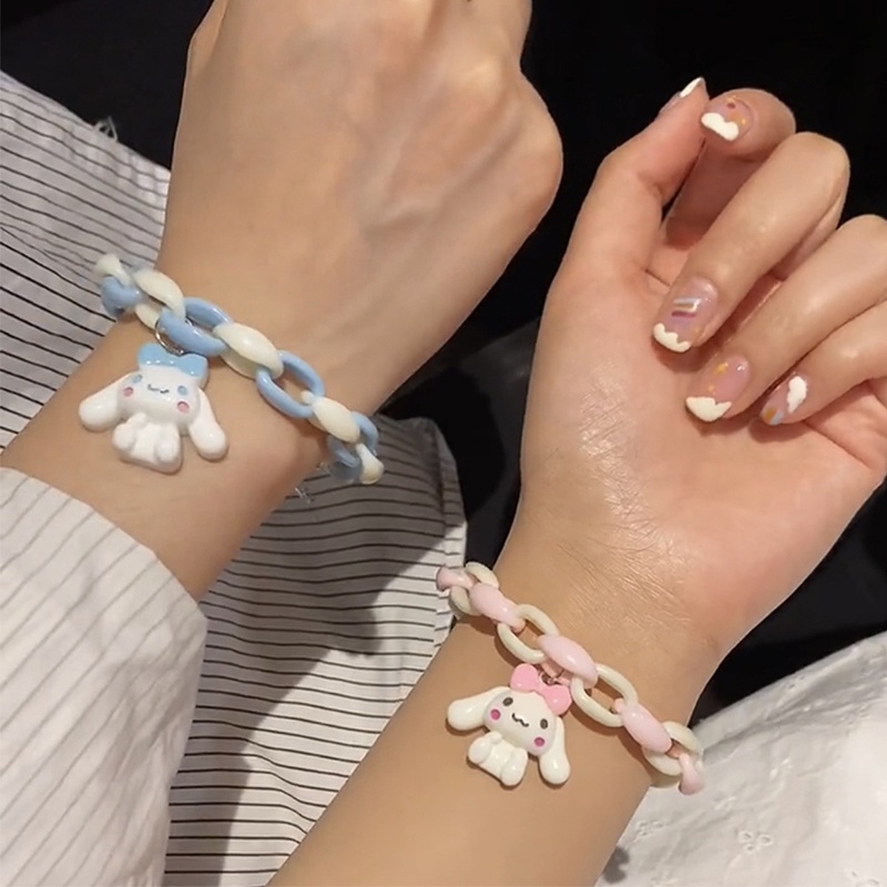 🌸Vòng Tay Dây Chuỗi Mặt Hình Chú Chó Cinnamon Phong Cách Nhật Bản Xinh Xắn