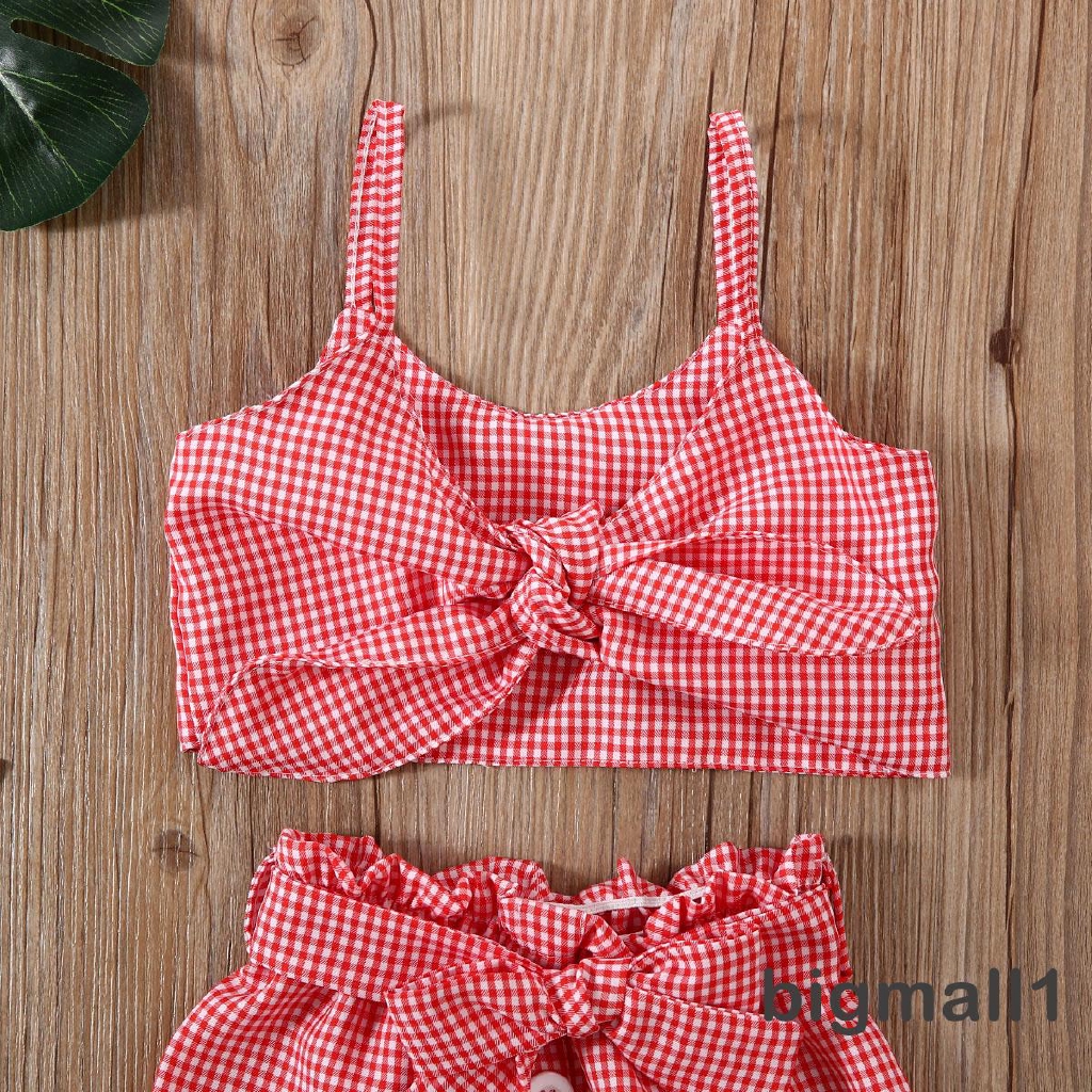 Set Áo 2 Dây Lửng+Chân Váy Chữ A Cho Bé Gái