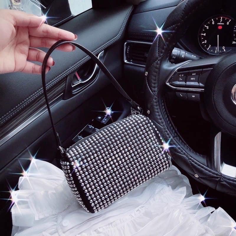 Túi kẹp nách đính đá sáng lấp lánh alex